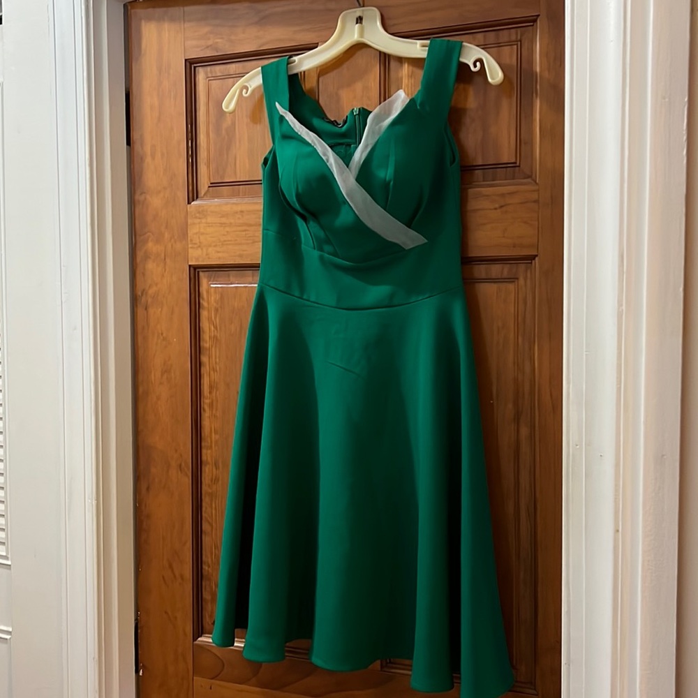 EMERALD GREEN SKATER DRESS